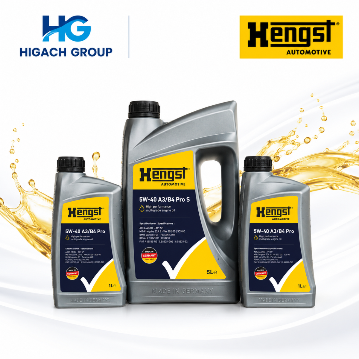HUILE HENGST 5W40 A3/B4 PRO