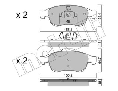 METELLI 22-0817-0 plaquettes de frein