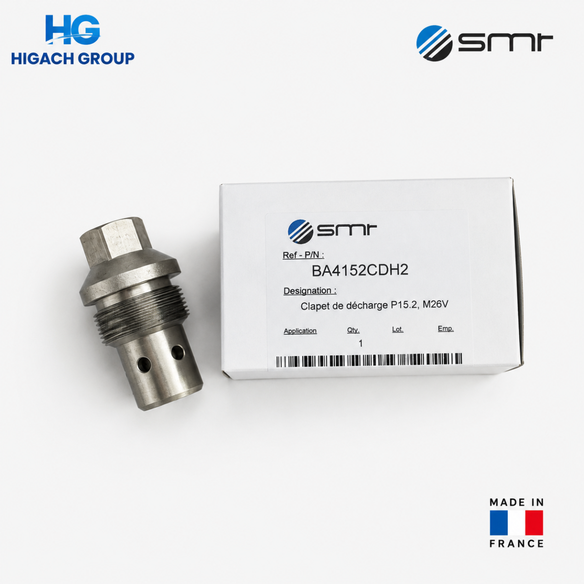 CLAPET DE DECHARGE P15.2, M26V